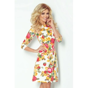 Dámske krátke šaty BLOSSOM s kvetinovým motívom SAF-88-2 - Numoco