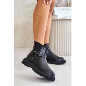 Dámske členkové topánky 00274A128 Black - Big Star