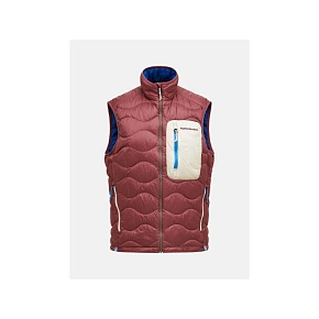 Pánska péřová vesta PEAK PERFORMANCE M Helium Utility Down Vest, červená farba Pánska péřová vesta PEAK PERFORMANCE M Helium Utility Down Vest, červená farba