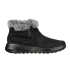 Skechers ON-THE-GO JOY FIRST GLANCE Dámske semišové kožené zimné topánky s umelou kožušinou Black (144041-BKGY) Dámske