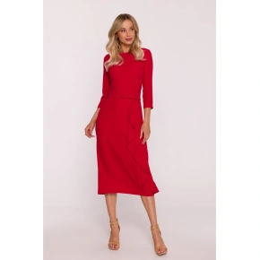 Šaty s volánom S425 červené - Stylove