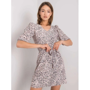 Dámske šaty LK SK 508079.47P Púdrovo ružový vzor - Lakerta