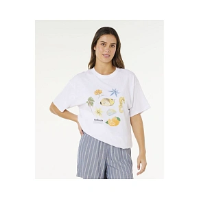 Dámske tričko RIP CURL Poolside Heritage Tee, biele Dámske tričko RIP CURL Poolside Heritage Tee, biele