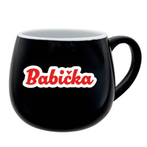 Keramický hrnček Babička (obrys) 300 ml čierny - Giftela
