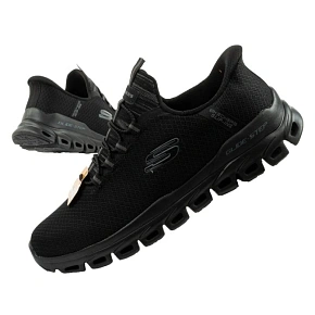 Pánske topánky Skechers Sneakers Glide-Step Pohodlné ľahké tenisky Slip-Ins black