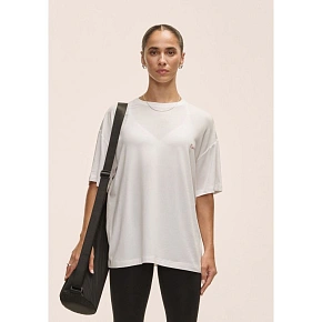 Dámske tričko Casall Oversized Cotton Blend Tee, biele