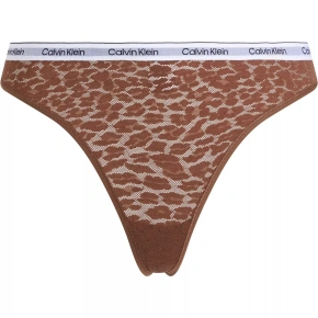 Dámske tangá HIGH LEG THONG 000QD5051E FUA Brown - Calvin Klein