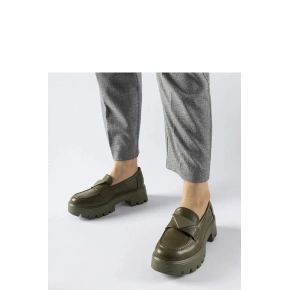 Dámske mokasíny 100-353 Khaki tmavozelená - Solea