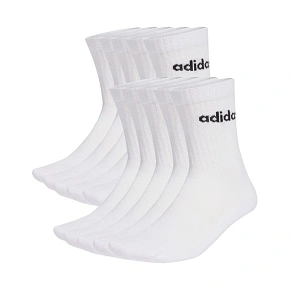 Adidas Cushioned Linear Crew Ponožky 10 párov biele KF9091