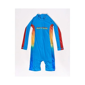 RIP CURL Chlapčenský kostým 0-6 Mumma Lsl Uv Spring - modrý
