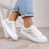 Pohodlné kožené topánky Rieker W RKR641 white