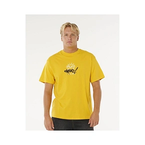 Pánske tričko RIP CURL Inner Visions Rotten Sun Tee, žlté