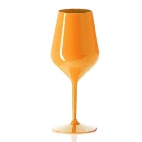Nerozbitný pohár na víno 470 ml oranžový 6pack