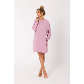 Dámske košeľové šaty M740 Powder pink - MOE