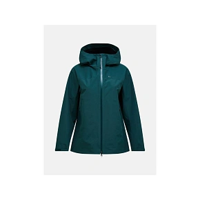 Dámska bunda PEAK PERFORMANCE W Treeline Hipe 2.5L Shell Jacket, zelená farba Dámska bunda PEAK PERFORMANCE W Treeline Hipe 2.5L Shell Jacket, zelená farba