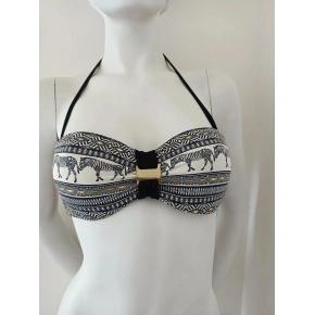 Vrchný diel plaviek B4116-60010 Black and Cream - Selmark