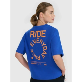 Dámske tričko oversize s potlačou 4F 4FWSS25TTSHF1993-36S