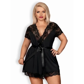 Elegantný župan 810 - PEI black XXL - Obsessive