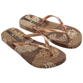 Dámske žabky Animal W 83617AY384 Brown with beige pattern - Ipanema