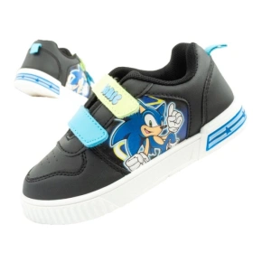 Detské športové topánky Leomil Sonic ľahké tenisky na suchý zips čierne