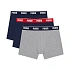 Pánske boxerky Puma, balenie po 3 kusoch, tmavomodré a sivé, 947130 05