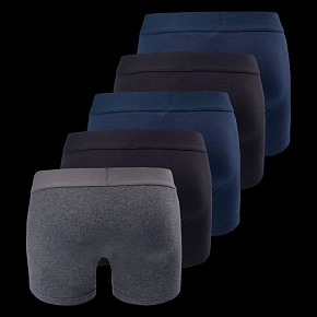 Pánske boxerky RAVOR 5PACK čierno-modrá kombinácia – Martes