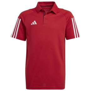 Detské bavlnené tričko adidas Tiro 23 Competition Polo červené HI4715