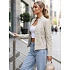 Dámska kožená bunda TY5659 cream - FashionStreet