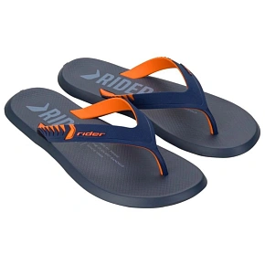 Rider topánky pánske športové žabky R1 Prime pohodlné žabky navy blue orange