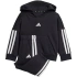 Adidas Essentials Joggers 3 Stripes Fleece Hoodie Black JD6484