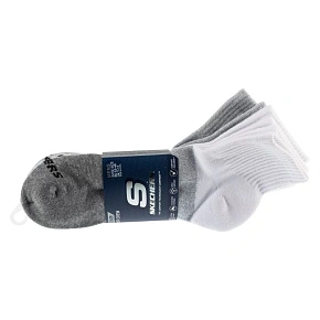 Skechers 3-balenie pánskych ponožiek Qtr Colorbloc S118998-GRY, sivé, veľkosť 43–46