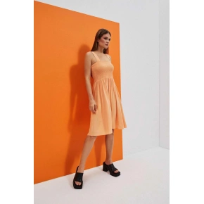 Dámske šaty SU-4038 peach - FPrice