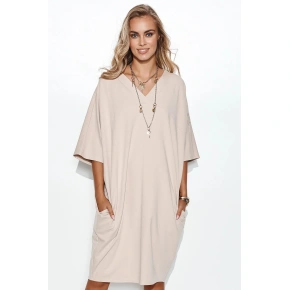 Denné šaty M708 béžové - Makadamia