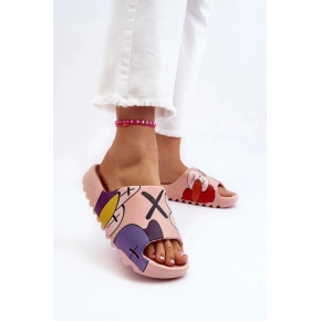 Papuče CK240P ružové s potlačou - Step in Style