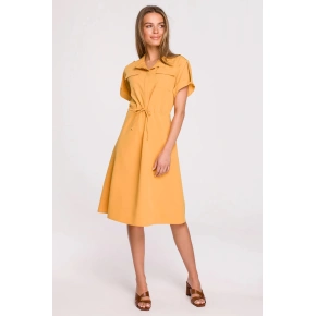 Dámske košeľové šaty Yellow S298 - Stylove