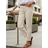 Dámske džínsy regular fit s vysokým pásom ecru FashionStreet UY2987