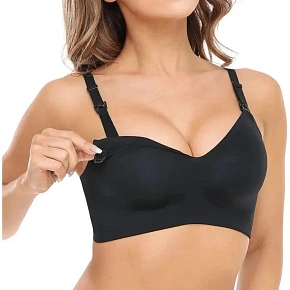 Tehotenská a dojčiaca podprsenka Momcozy YN21, čierna, veľkosť 3XL Tehotenská a dojčiaca podprsenka Momcozy YN21, čierna, veľkosť 3XL