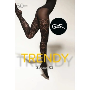Dámske pančuchy Savage 02 / 50 den Black Pattern - Gatta
