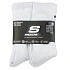 Ponožky Skechers 6pk Core Crew LG S118220-WHT, biele, veľkosť 43–46