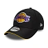 New Era 9FORTY NBA Los Angeles Lakers Microfiber Black Baseball Cap - 60771855