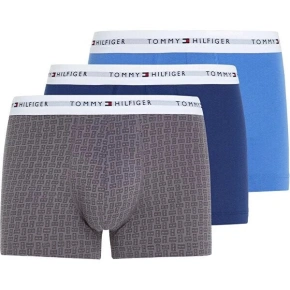 Pánske boxerky 3P TRUNK PRINT UM0UM02768 0W2 modré - Tommy Hilfiger