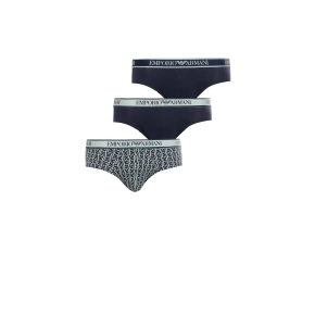 Pánske nohavičky 3Pack 112132 4R717 tm. modrá so zelenou - Emporio Armani