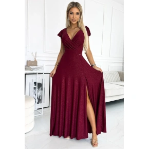 Dámske šaty 411-8 CRYSTAL burgundy - Numoco