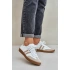Dámske kožené čižmy N1068 white and beige - Zazoo