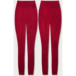 Dámske legíny z červenej bavlny (YW1001-5) - FPrice