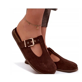 Dámske nazúvacie topánky 2831 hnedé – Ideal Shoes