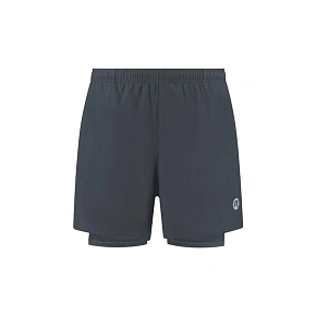 Pánske šortky Rogelli 2v1 ESSENTIAL, sivé, veľkosť M