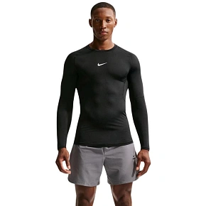 Pánske tričko Nike Dri-Fit Pro s dlhým rukávom, čierne, FB7919 010, veľkosť XL Pánske tričko Nike Dri-Fit Pro s dlhým rukávom, čierne, FB7919 010, veľkosť XL