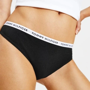 3PACK DÁMSKE NOHAVICE TOMMY HILFIGER ČIERNE (UW0UW02829 0R7)