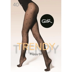 Dámske pančuchy Trendy Poppy 04 40den Black Pattern - Gatta Dámske pančuchy Trendy Poppy 04 40den Black Pattern - Gatta